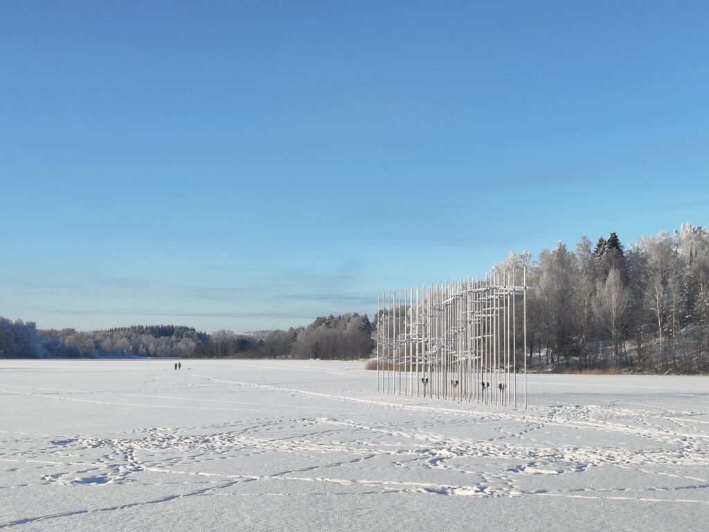 Talvinen maisema Savilahdelta.